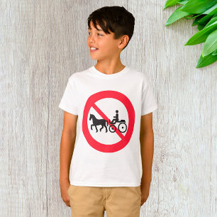 Camiseta Señal de Prohibido Vehículos Tirados por Caballos