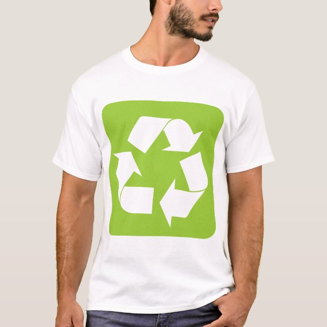 Camiseta Señal de reciclaje - Verde marciano (Anverso)