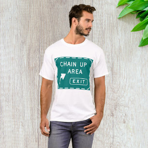 Camiseta Señal de Salida de Área de Encadenamiento