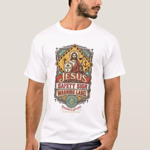 Camiseta Señal de seguridad de Jesús Etiqueta de advertenci