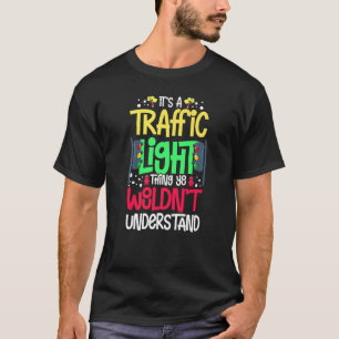 Camiseta Señal de semáforo verde amarillo rojo parada semáf