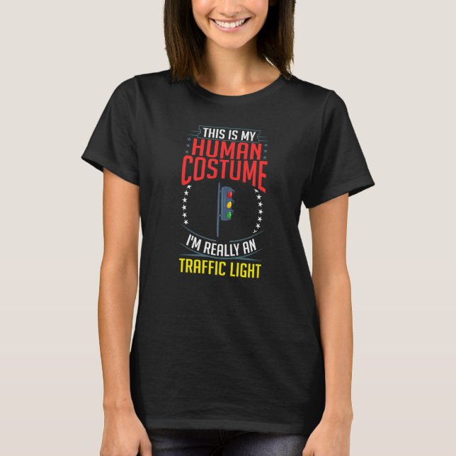 Camiseta Señal de semáforo verde amarillo rojo parar semáfo (Anverso)