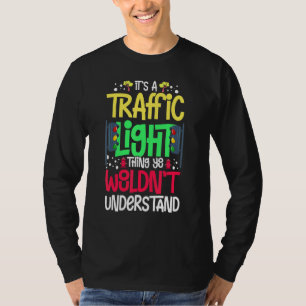 Camiseta Señal de semáforo verde amarillo rojo parar semáfo