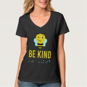 Camiseta Señal de ser amable Lenguaje Braille Abeja Sonrisa