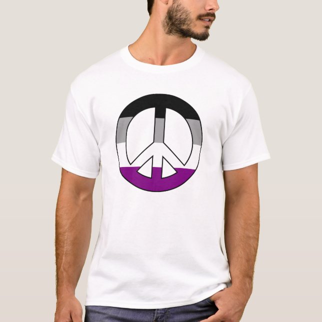 Camiseta Señal de signos de paz de asexualidad T-Shirt (Anverso)