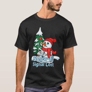 Camiseta Señal de Snow-fi Perdida Divertido Muñeco de Nieve