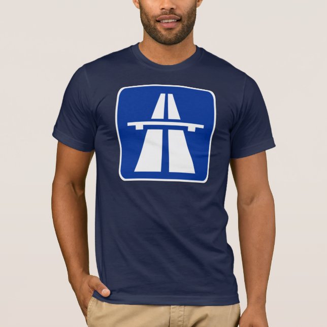 Camiseta Señal de tráfico alemana del Autobahn (Anverso)