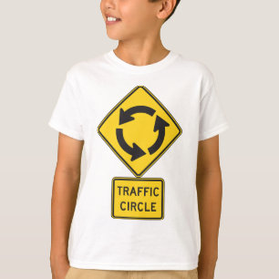 Camiseta Señal de tráfico circular amarilla en forma de dia