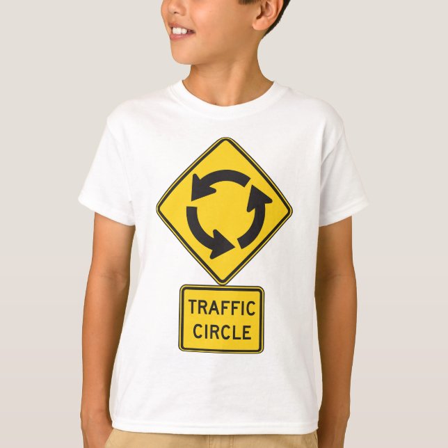 Camiseta Señal de tráfico circular amarilla en forma de dia (Anverso)