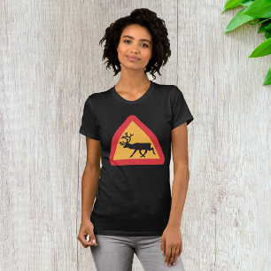 Camiseta Señal de Tráfico de Cruce de Ciervos Amante de la