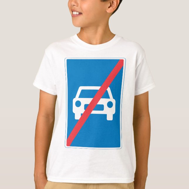 Camiseta Señal de Tráfico de Fin de Autopista (Anverso)