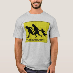 Camiseta Señal de tráfico de la travesía de la familia