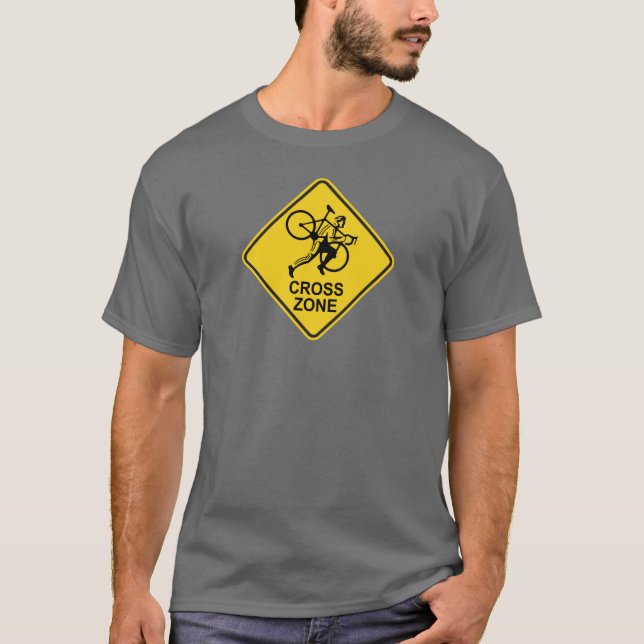 Camiseta Señal de tráfico de la zona de Cyclocross (Anverso)