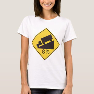 Camiseta Señal de Tráfico de Pendiente Pronunciada Camiones