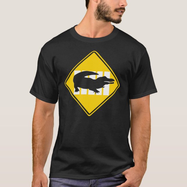 CAMISETA SEÑAL DE TRÁFICO DEL COCODRILO (Anverso)