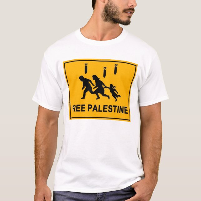 Camiseta Señal de tráfico Palestina (Anverso)