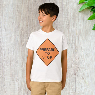 Camiseta Señal de tráfico para prepararse para detenerse