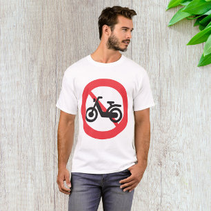 Camiseta Señal de Tráfico Prohibido Motocicletas