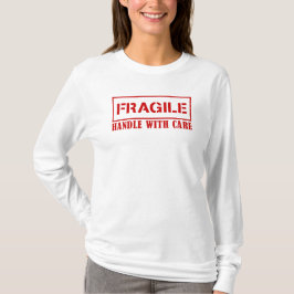 Camiseta Señal frágil - manejo con cuidado - sello frágil
