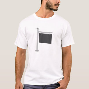 Camiseta Señal gris oscuro en blanco