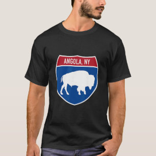 Camiseta señal interestatal de la carretera de Angola Nueva