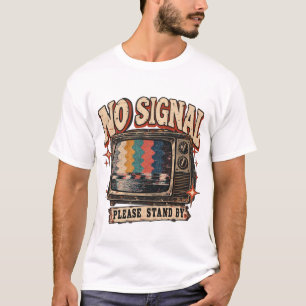 Camiseta Señal No Disponible TV Retro Vintage Por Favor Esp
