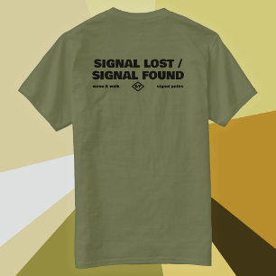 Camiseta Señal Perdida Señal Encontrada, Eslogan de Texto A