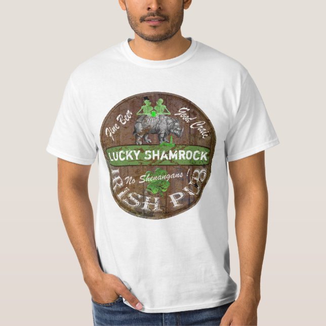 Camiseta Señal personalizada de pub irlandés (Anverso)