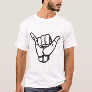 Camiseta Señal Shaka Cuelga Buenas Vibraciones Retro Suelto
