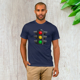 Camiseta Señal verde amarilla roja de luces de tráfico
