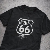  Señal vintage de la ruta 66 con estilo americano 