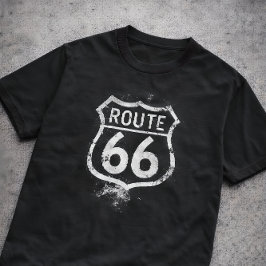 Camiseta Señal vintage de la ruta 66 con estilo americano