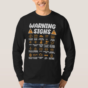 Camiseta Señales de advertencia Mecánica Conductores