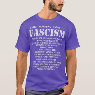 Camiseta Señales De Alerta Temprana Del Fascismo