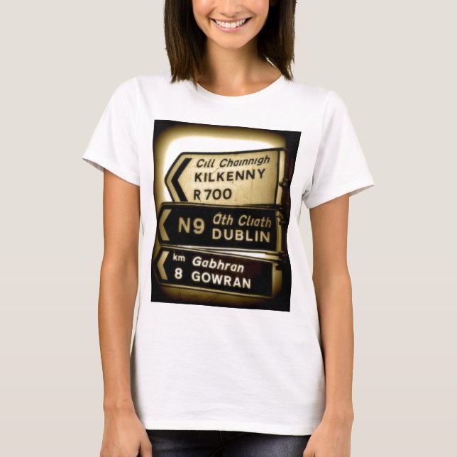 Camiseta Señales de Carretera de Irlanda (Anverso)