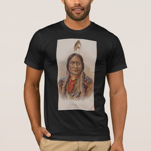 Camiseta Señales de humo: El jefe indio lakota está sentado (Anverso)