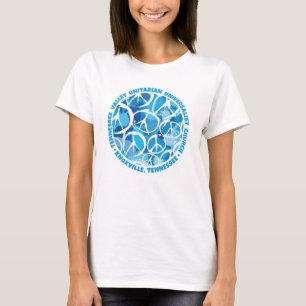 Camiseta Señales de paz de TVUUC en tonos azules