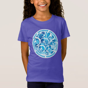 Camiseta Señales de paz de TVUUC en tonos azules