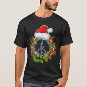 Camiseta Señales De Paz Navidades Wreath Regalo Para Hombre