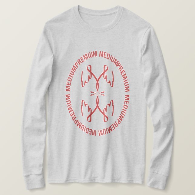 Camiseta Señalización de óvalo medio premium (Anverso del diseño)