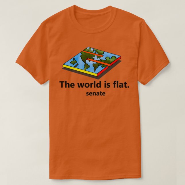 Camiseta senate skatethe world es plano (Diseño del anverso)