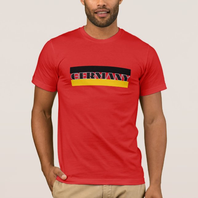 Camiseta Sencilla bandera alemana moderna de Alemania (Anverso)
