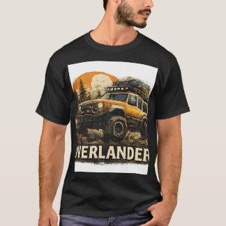 Camiseta sencilla con imagen de coche para hombres