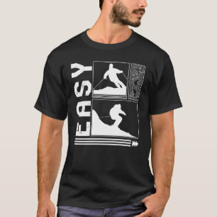 Camiseta Sencilla esquiadora invierno Snowboard Snowboard