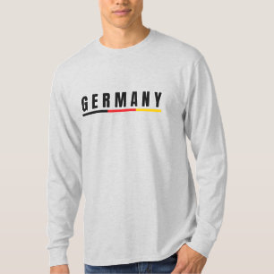 Camiseta Sencilla Germania moderna Alemania Letra Art Lette