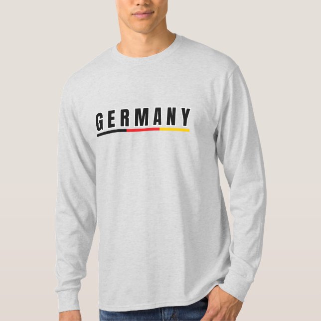 Camiseta Sencilla Germania moderna Alemania Letra Art Lette (Anverso)