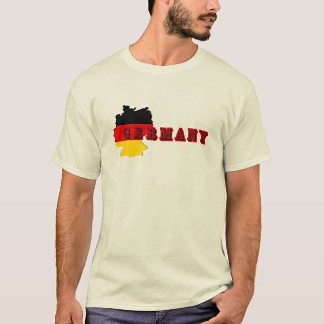Camiseta Sencilla Germania moderna Alemania Letra Art Lette (Anverso)