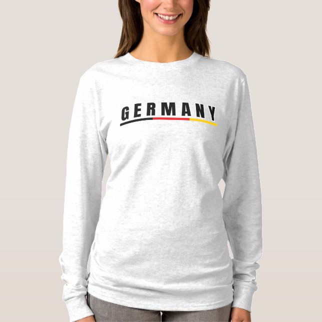 Camiseta Sencilla Germania moderna Alemania Letra Art Lette (Anverso)