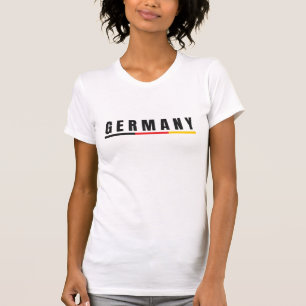 Camiseta Sencilla Germania moderna Alemania Letra Art Lette