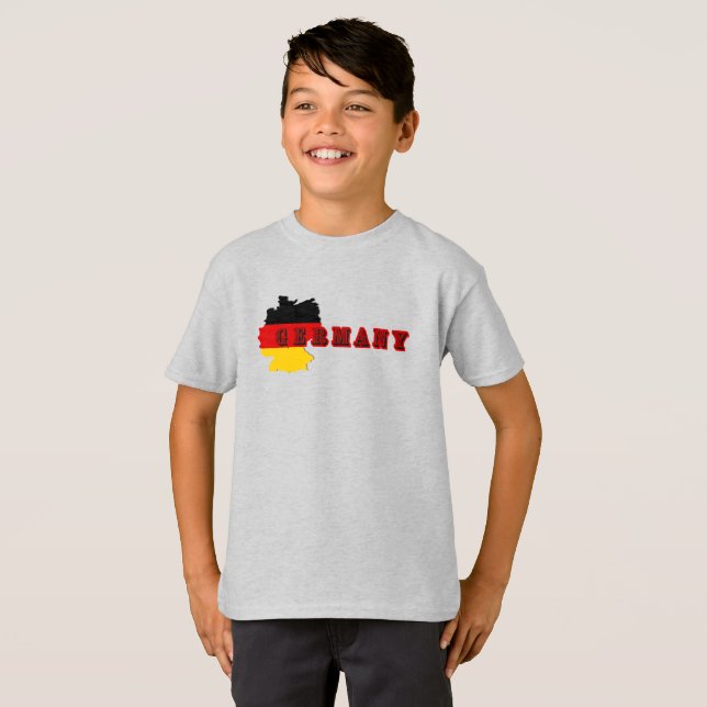 Camiseta Sencilla Germania moderna Alemania Letra Art Lette (Anverso completo)